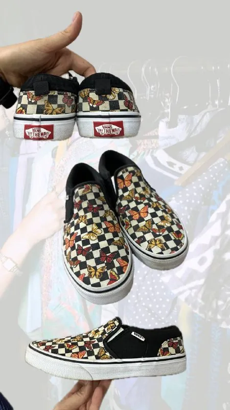 Слипоны Vans с бабочками 1