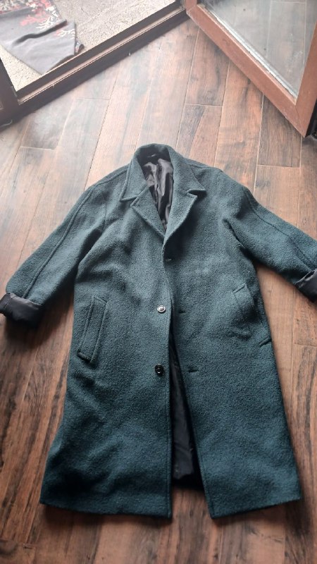 Пальто тёплое шерстяное женское оверсайз Zara