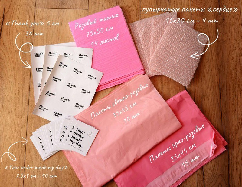 Упаковочные материалы для бизнеса бумага, пакеты, коробки, наклейки