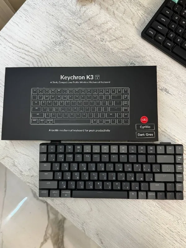 Keychron K3 v2 клавиатура, кейкапы Womier 1