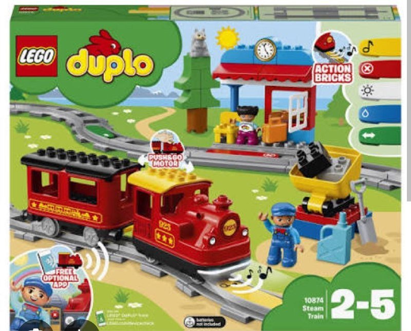 3 набора Лего Дупло с поездом, ЖД станцией и путями