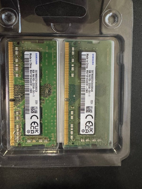 Оперативная память DDR4 3200 SODIMM 8GB Crucial, Samsung 2