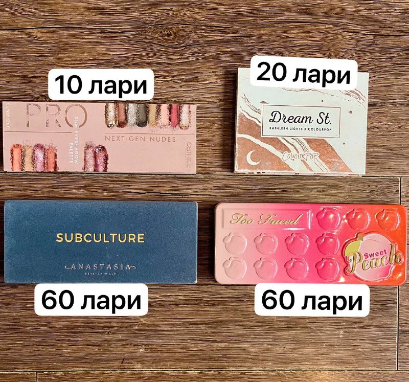 Палетка теней Catrice, Colourpop, Anastasia Beverly Hills, Too Faced