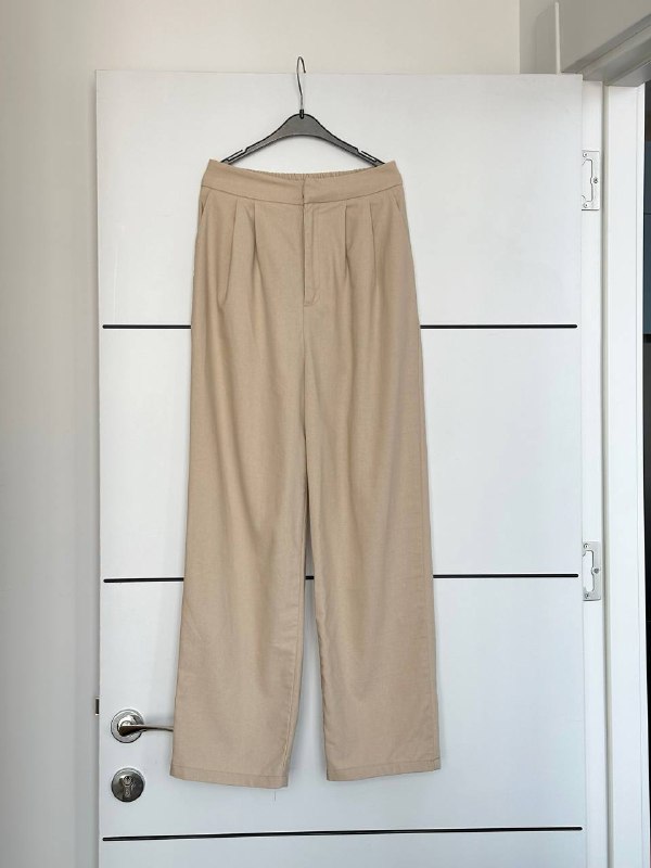 Брюки из плотного льна