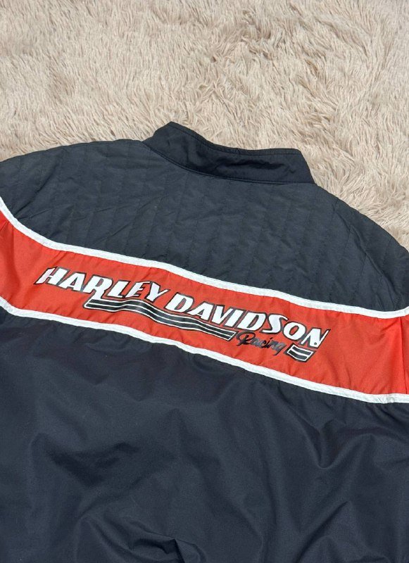 Винтажная гоначкая бомбер куртка Harley Davidson, размер L 6