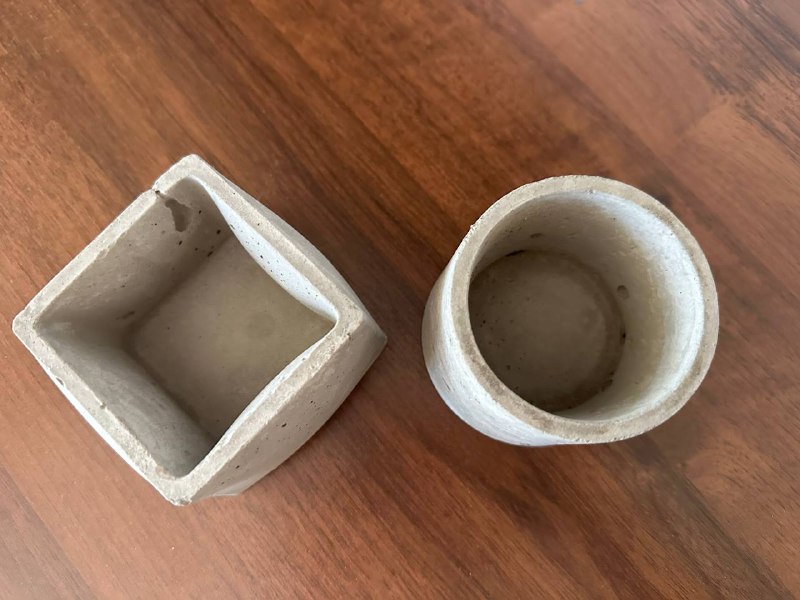 Горшочки из бетона ручной работы 2
