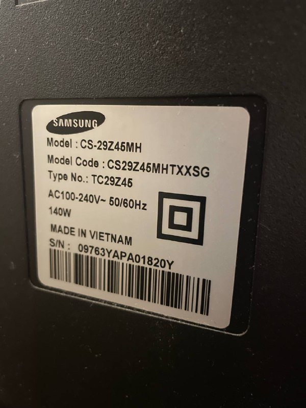 Телевизор Samsung CS29Z45MHTXXSG кинескопный 29 дюймов 3