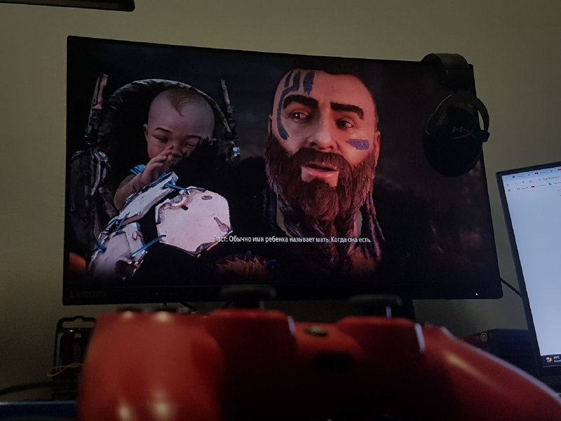 Ps4 slim 1tb, оригинальные джойстики, игра Horizon 5