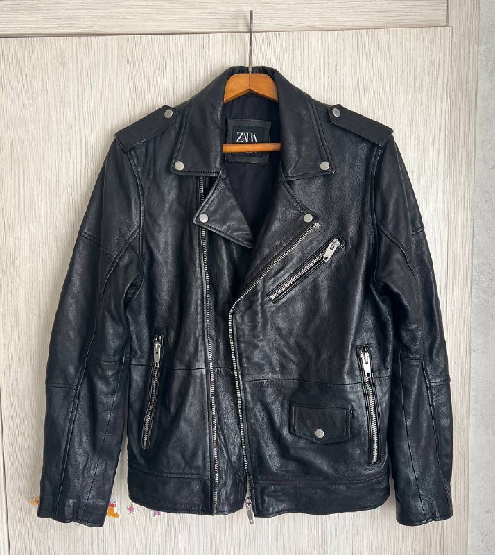 Мужская кожаная куртка ZARA размер M