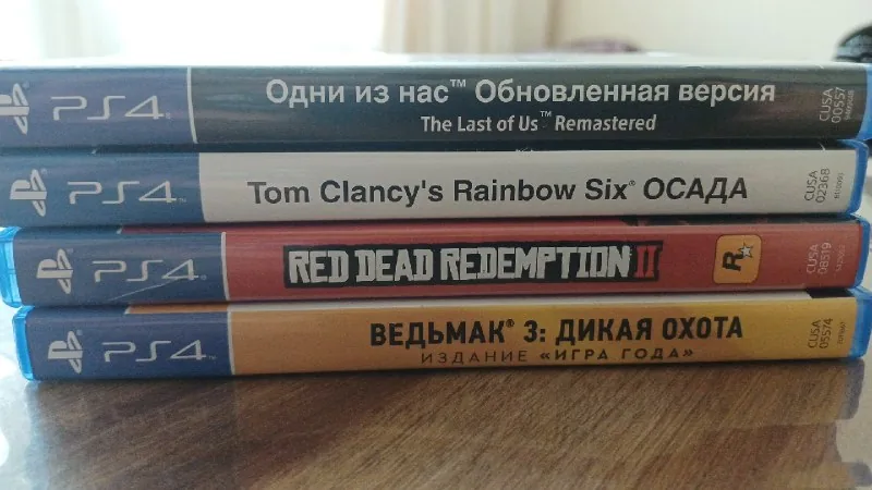 Игры для PS4, The Last of Us Remastered, Rainbow Six Siege, Red Dead Redemption 2, Ведьмак 3