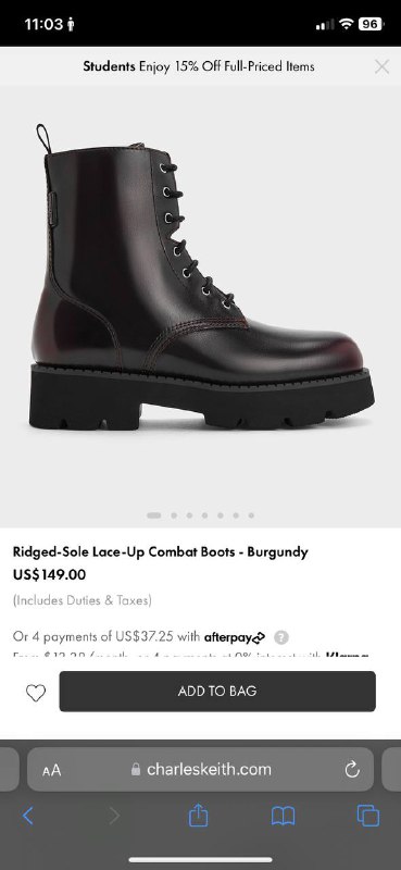 Ботинки Charles & Keith размер 38 3