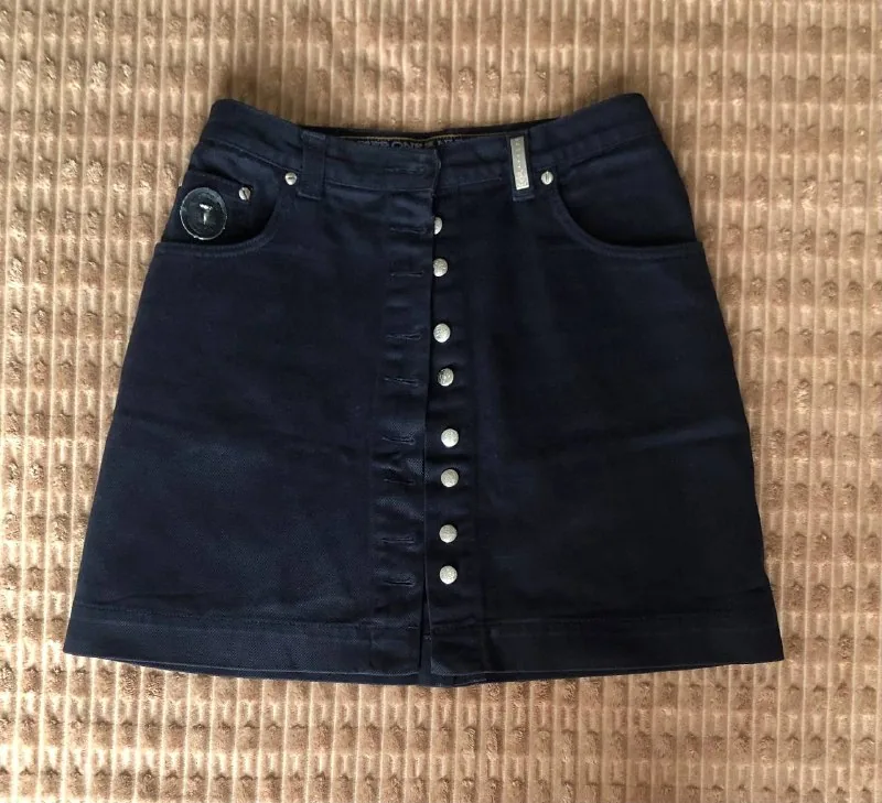 Женские юбки Trussardi, голубая юбка, белая льняная юбка 1