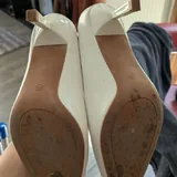 Белые женские туфли на каблуке 4