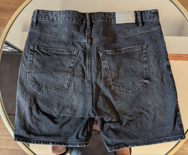 Мужские шорты ZARA черного цвета деним EUR 46 USA 36 2