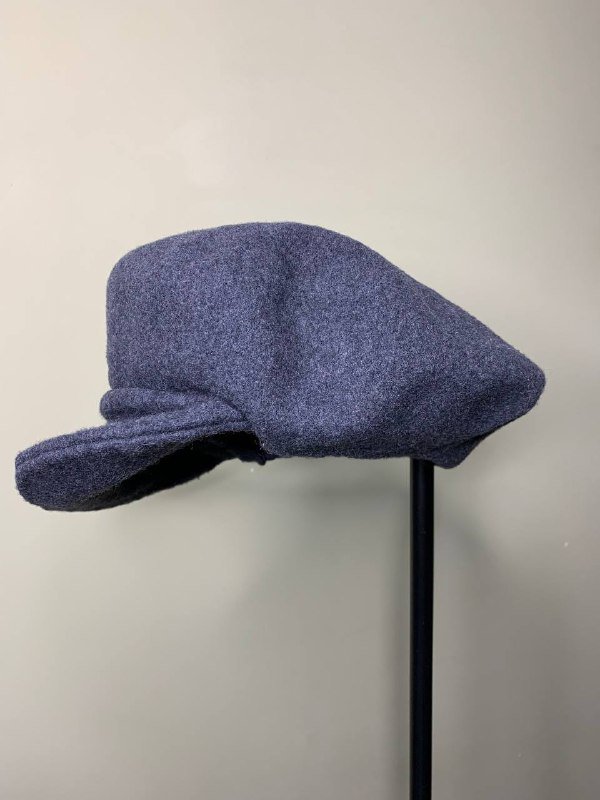 Винтажная кепка шерстяная серо-графитовая