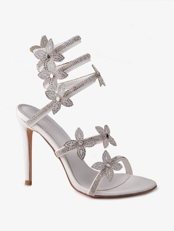 Свадебное платье, босоножки Baldi с жемчугом и стразами 5