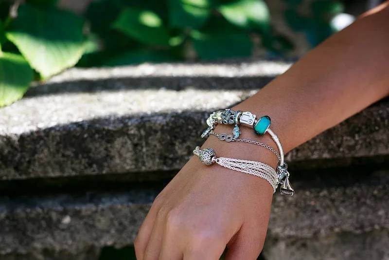 Браслет Pandora и шарм клипса комплект 2