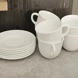 Посуда: кружки с блюдцами, кофейные кружки, стаканы 1