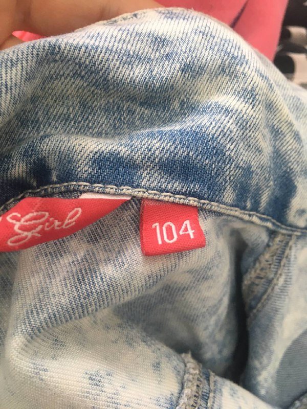 Детская джинсовая курточка с принтом единорог