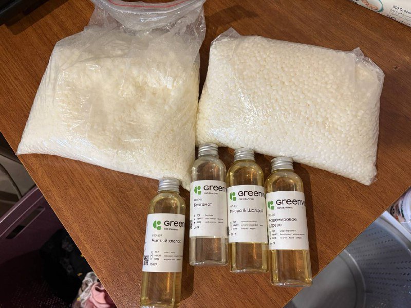 Воск соевый для свечей и арома масла