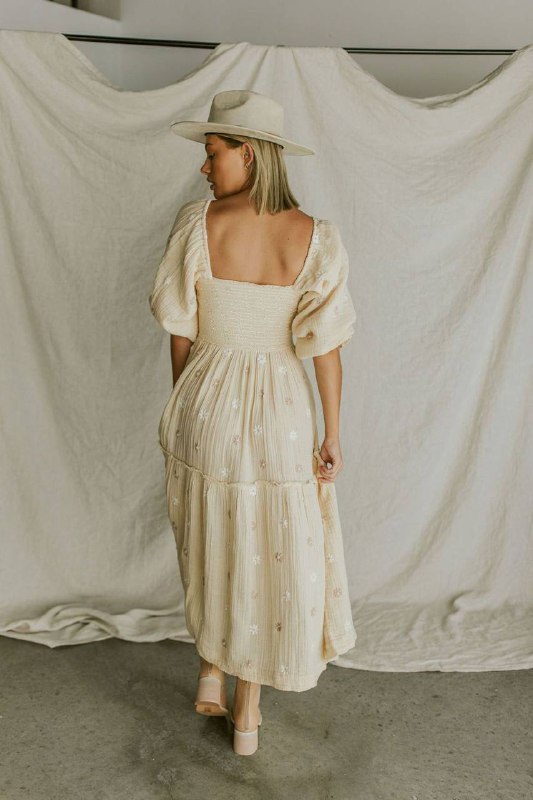 Платье-сарафан с рукавами-воланами 4