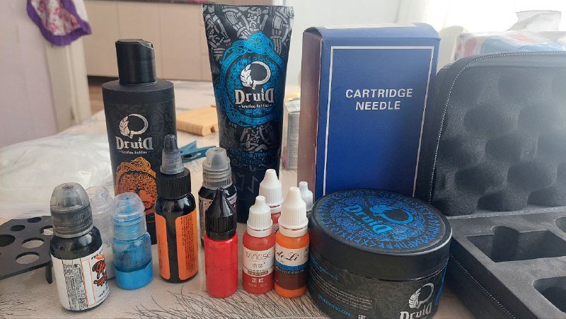 Тату машинка Ambition Ninja, картриджи, краски