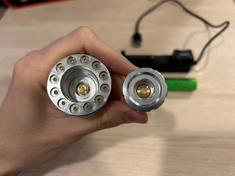 Мощный лазер с насадками и USB зарядкой 2