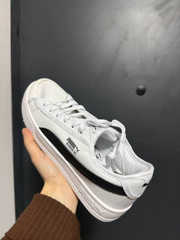 Белые кроссовки Puma Suede XL размер 35