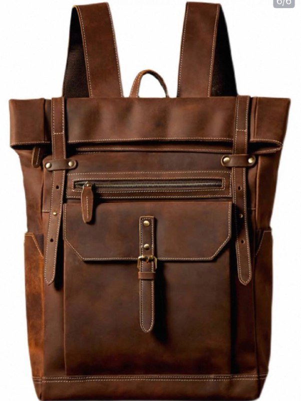 Кожаный винтажный рюкзак 4