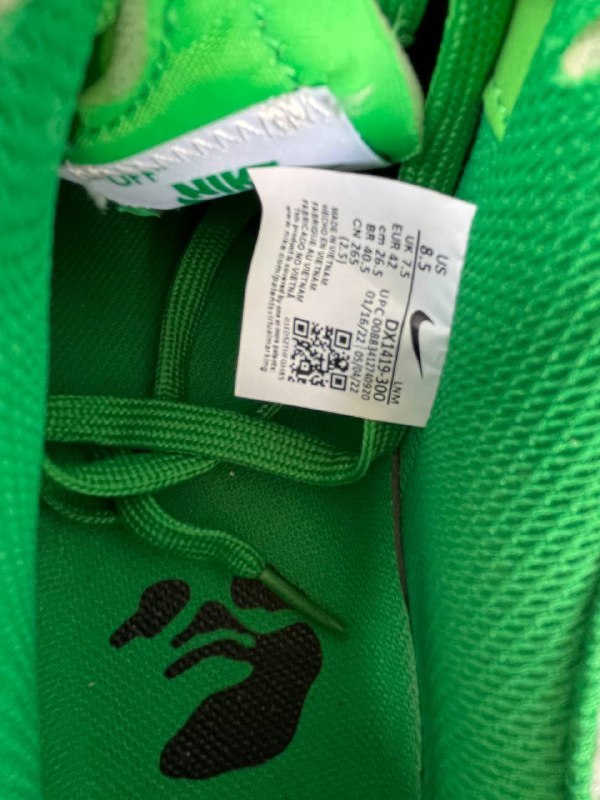 Off White Nike Air Force 1 Green мужские кроссовки 4