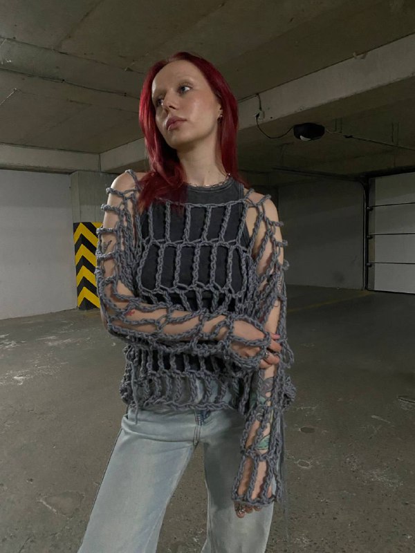 Сетка худи шерсть акрил Oversize 4