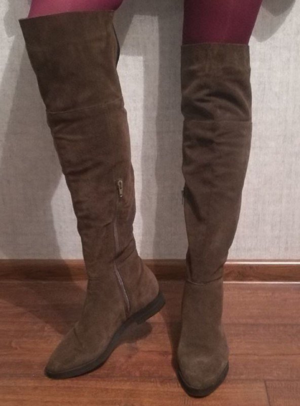 Сапоги ботфорты из натуральной кожи 39 размер