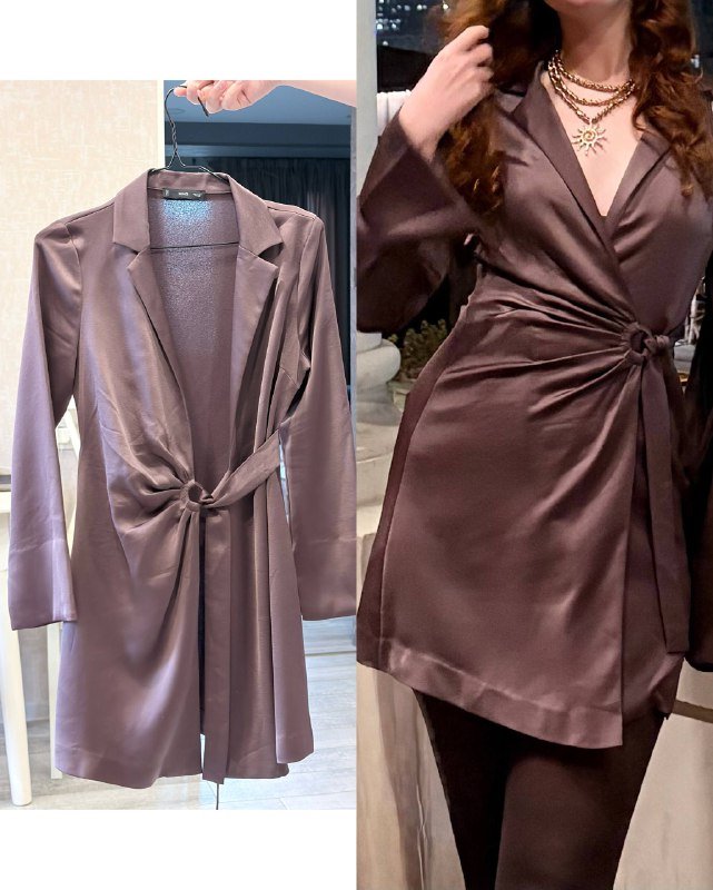 Платье шоколадного оттенка Mango