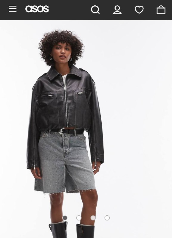 Куртка-бомбер из экокожи Topshop 3