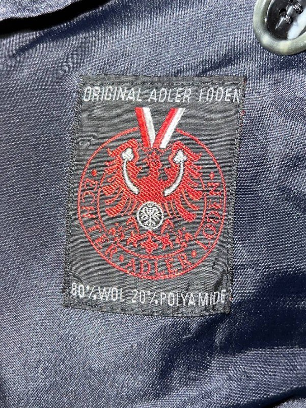 Винтажное пальто Adler Loden тёмно-синее L 4