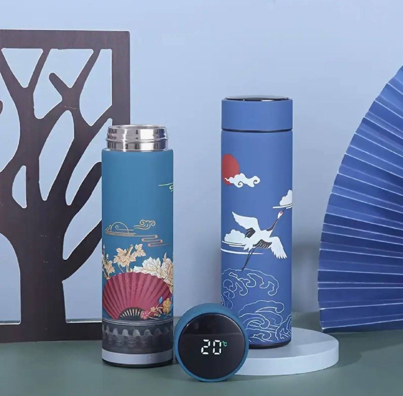 термос с вакуумной изоляцией и светодиодным дисплеем 500мл