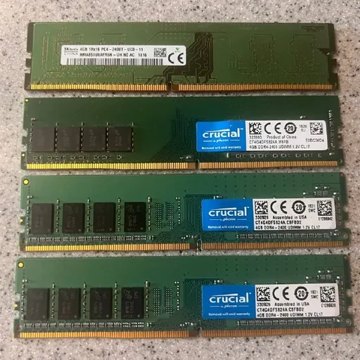 DDR4 4GB 2400MHz RAM Crucial SK Hynix