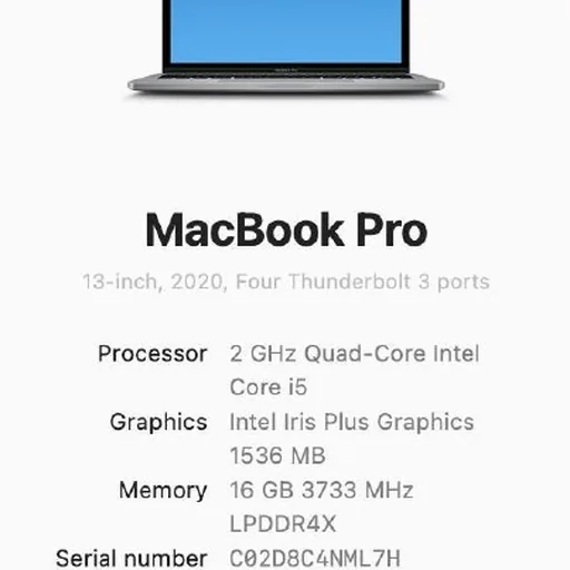 Apple MacBook Pro 2020