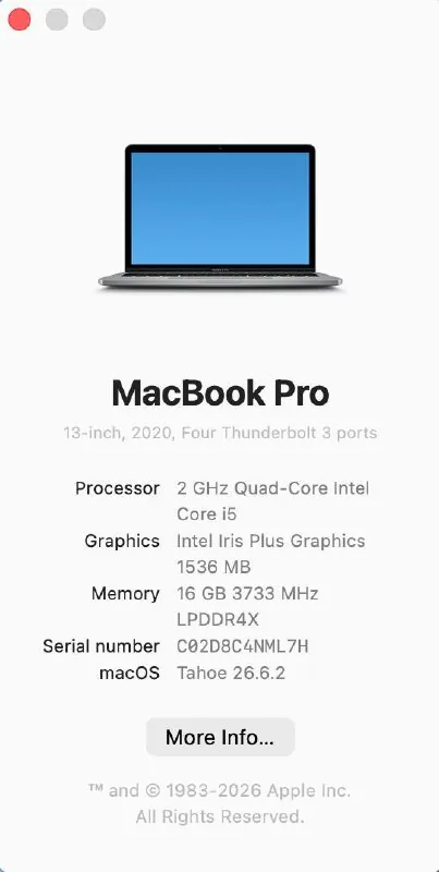 Apple MacBook Pro 2020 1