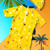 Купальный костюм для мальчика с шапочкой 2