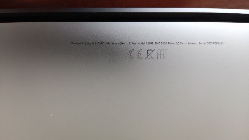 Macbook pro 13 2019, 8Гб, ssd 128 4