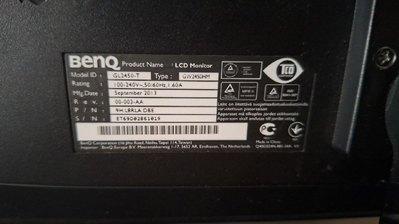 Монитор BenQ GL2450-T 24 дюйма Full HD 2