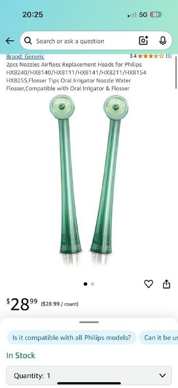 Airfloss Philips Sonicare с двумя насадками 5