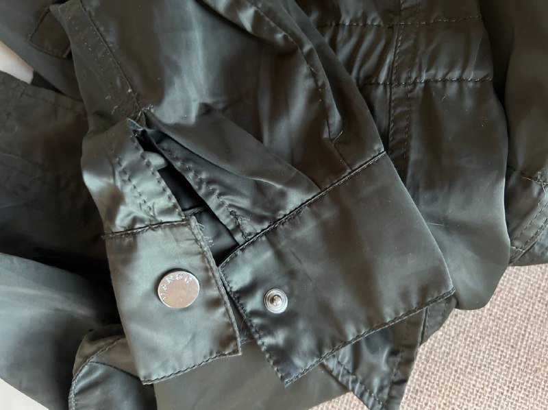 Тренч плащ ветровка MANGO темно-зеленый S XS 3