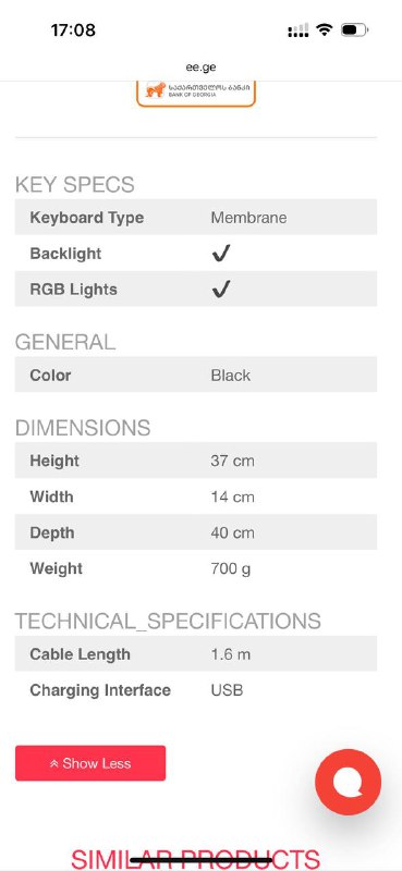Gaming Keyboard KG290, Defacto Sneakers, Art&Fact Serum, Yves Rocher Serum 5
