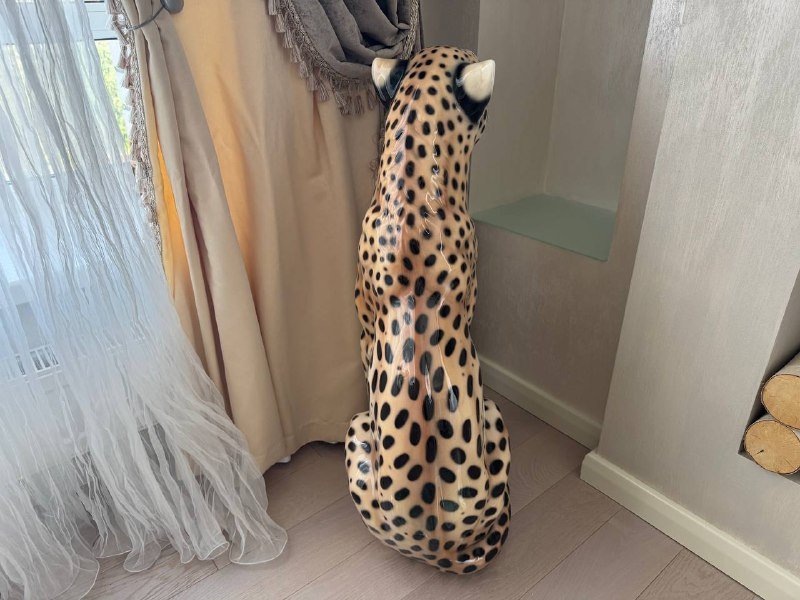 Скульптура Леопард керамика ручная роспись 4