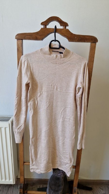 Платье бежевое XS 2