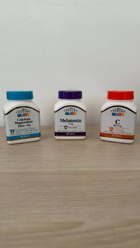 Мелатонин, Кальций магний цинк + витамин D3, Витамин C