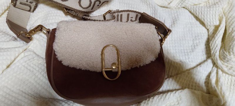 Сумка премиум марки искусственная замша мех 2