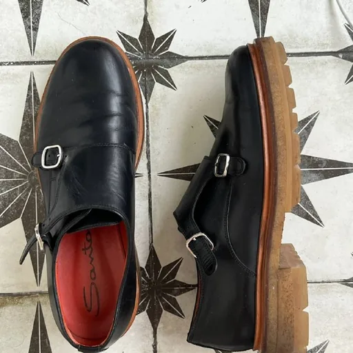 Кожаные монки Santoni